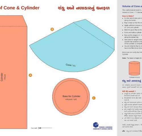 Make Volume of Cone & Cylinder Model (50 Nos.)